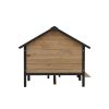 Finnish Spruce Cabin Dog House with Porch - 66 Inch
