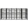 Powder-Coated Steel Dog Kennel 99 Sq Ft Heavy-Duty