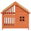 Solid Pine Dog Kennel 37.8 x 23.8 x 34 Inch, Brown