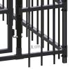 Powder-Coated Steel Dog Kennel 180 Sq Ft Outdoor Pen