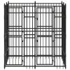 Powder-Coated Steel Dog Kennel 39.7 Sq Ft - 75 x 75 Inch