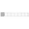 PawSafe Light Gray Steel Dog House with Sloped-Roof Run
