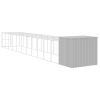 Light Gray Steel Dog House & Mesh Run for Large Dogs