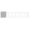 Light Gray Steel Dog House & Run 84 x 341 Inch