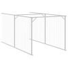 Anthracite Steel Dog House with 200 Inch Ventilated Run