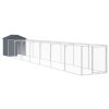 Anthracite Steel Dog House with Run 46 x 320 Inch