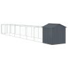 Anthracite Steel Dog House with Run 46 x 320 Inch