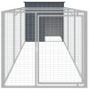Anthracite Gray Steel Dog House with Ventilated Run