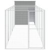 Light Gray Steel Dog House & Run 65 x 259 Inch