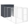 Anthracite Steel Dog House with 120 Inch Run