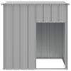 Light Gray Steel Dog House 43 x 40 x 43 Inch