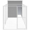 Light Gray Steel Dog House & Run 65 x 179 Inch