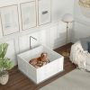 Puppy Whelping Box 41 x 39 Inch with Pig Rails & Door