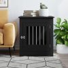 Black Dog Crate End Table with Storage - 25 x 31 Inch