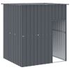 Anthracite Steel Dog House with Roof 65 x 60 Inch