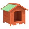 Solid Pine Dog Kennel 25.6 x 25.6 x 24 Inch, Brown