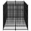 Powder-Coated Steel Dog Kennel 99 Sq Ft Heavy-Duty