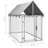 Heavy-Duty Dog Kennel with Waterproof Roof Canopy