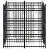 Powder-Coated Steel Dog Kennel 39.7 Sq Ft - 75 x 75 Inch