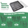 40 Inch 8-Panel Foldable Metal Dog Playpen & Pet Fence