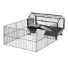 Small Animal Playpen with Wheels & Water Bottle - 35 Inch