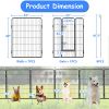 Heavy Duty Wrought Iron Dog Playpen for Large Dogs