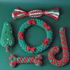 Christmas Dog Toy Bundle - Rope, Rubber Chew & Squeaker