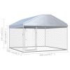 Galvanized Steel Dog Kennel with UV Roof 78 x 78 Inch
