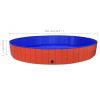 PawSplash Foldable Dog Pool 118 Inch - Red PVC