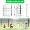 24-Panel Foldable Dog Playpen 40 Inch with Lockable Door