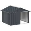 Galvanized Steel Dog House 45.9 x 40.6 x 32 Inch