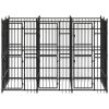 Powder-Coated Steel Dog Kennel 59.5 Sq Ft, Weatherproof