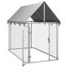 Heavy-Duty Dog Kennel with Waterproof Roof Canopy