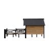 Finnish Spruce Cabin Dog House with Porch - 66 Inch