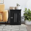 Contemporary Black Dog Crate End Table - 17.7 x 24 Inch