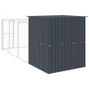 Anthracite Steel Dog House with 120 Inch Run