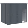 Anthracite Steel Dog House with 362 Inch Outdoor Run