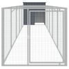 Anthracite Steel Dog House with 200 Inch Ventilated Run