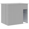 Light Gray Steel Dog House & Run 84 x 341 Inch