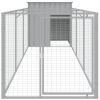Light Gray Steel Dog House & Run 43 x 159 Inch