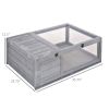 Wooden Tortoise House & Reptile Habitat, Gray