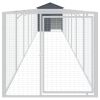 Anthracite Steel Dog House with Run 46 x 320 Inch
