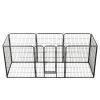 Foldable Black Steel Dog Playpen 31.5 x 39.4 Inch