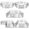 Foldable 16-Panel Steel Dog Playpen - 31.5 Inch Black