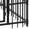 Steel Dog Kennel with Waterproof Roof - 59.5 Sq Ft