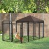 PawHut Outdoor Dog Kennel 9.3 x 4.6 Ft with Oxford Roof