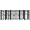Powder-Coated Steel Dog Kennel 119 Sq Ft Outdoor Pen