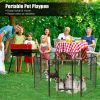 40 Inch 8-Panel Foldable Metal Dog Playpen & Pet Fence