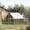 Walk-In Metal Chicken Coop Run 10 x 6.5 Ft with Cover
