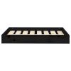 Minimalist Solid Pine Raised Dog Bed - 28 x 21 Inch, Black